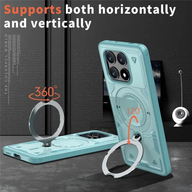 Magnetic Kickstand Hybrid Θήκη για Poco X6 Pro 5G-Baby Blue OEM 3