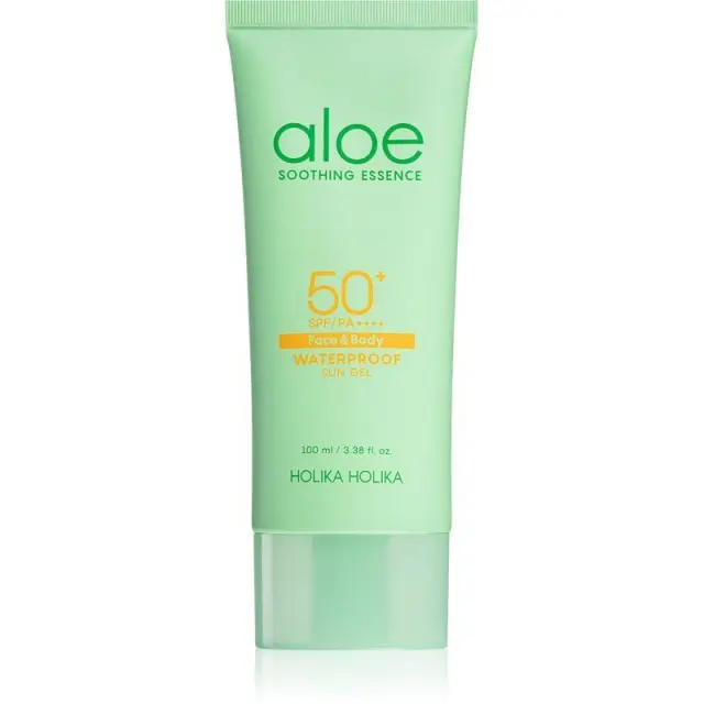 Holika Holika Aloe Soothing Essence Waterproof Sun Gel Αδιάβροχο αντηλιακό για Πρόσωπο + Σώμα SPF50+ 100ml