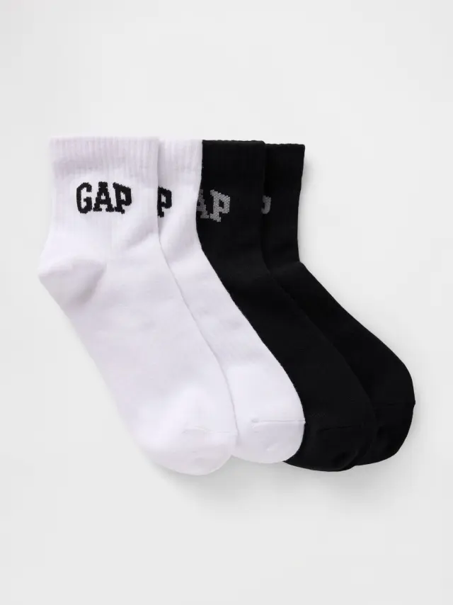Γυναικείες κάλτσες με Gap Λογότυπο (2-Pack) BLACK 22 - ONESIZE