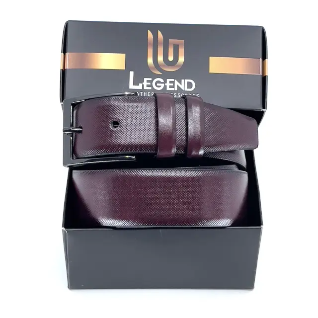 Μπορντό Ζώνη P.U. Leather 3,5 cm 2