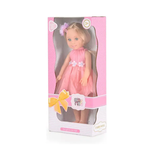 Moni Toys Κούκλα 38 cm Doll Pretty Girl peach 3801005601059 2
