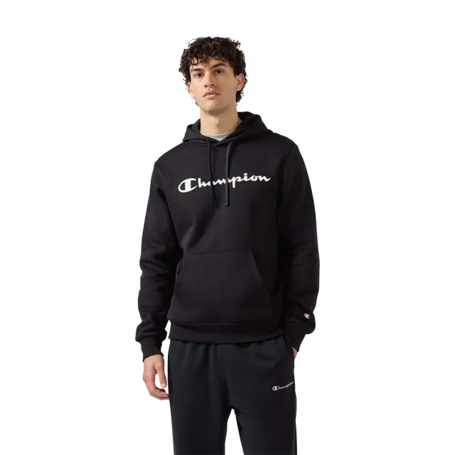 Champion Men's Fleece Script Logo Hoodie Μαύρο 221809-KK001 (Champion)