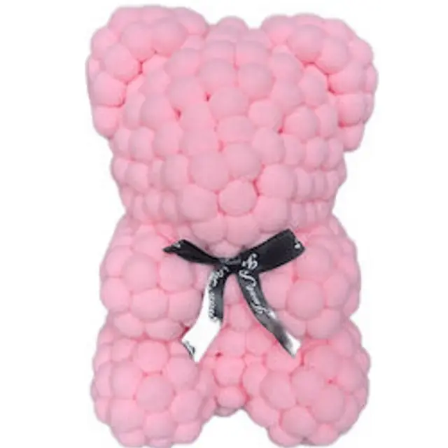Αρκουδάκι Rose Bear Pom-Pom 26cm OEM ΡΟΖ