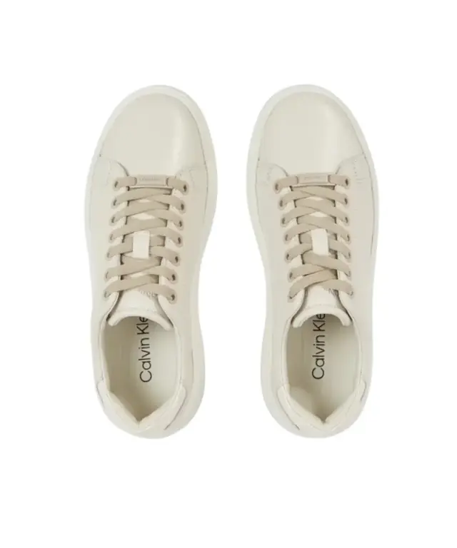 Calvin Klein - Γυναικεία Sneakers Raised Cupsole Lace Up HW0HW01668-ACG Μπεζ 3