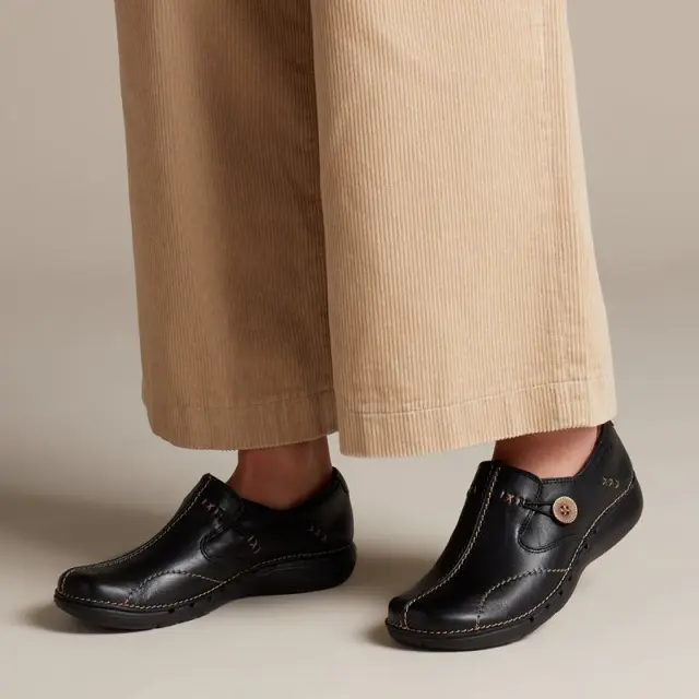 Clarks Un Loop Black Leather - 37 3