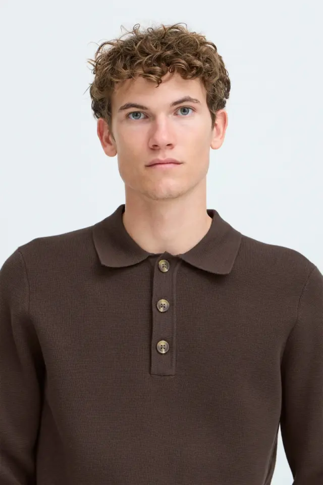Casual Friday Ανδρικό ABEL Πλεκτό Polo – Demitasse - M 3