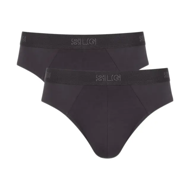 Sloggi Men SLG Base Briefs Σλιπ Οργανικό Βαμβάκι Σκούρο Γκρι 2-Pack