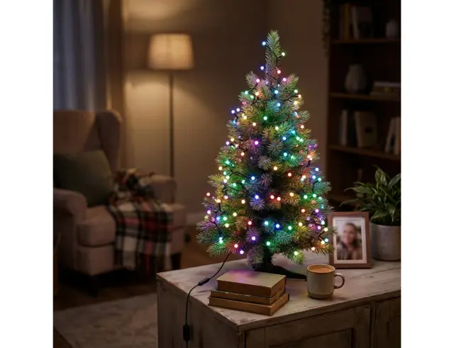 100 Smart LED RGB Twinkly Strings (TWS100STP-BEU) Κανονική Διάταξη, με Μαύρο Καλώδιο, Βluetooth, WiFi, Dimmer Και Έλεγχο μέσω Κινητού Τηλεφώνου TWS100STP-BEU