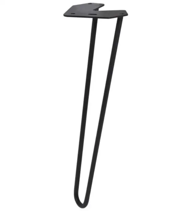 ΠΟΔΙ ΤΡΑΠΕΖΙΟΥ ΜΕΤΑΛΛΙΚΟ FINETTO HAIRPIN 2-ROD 406MM Μαύρο