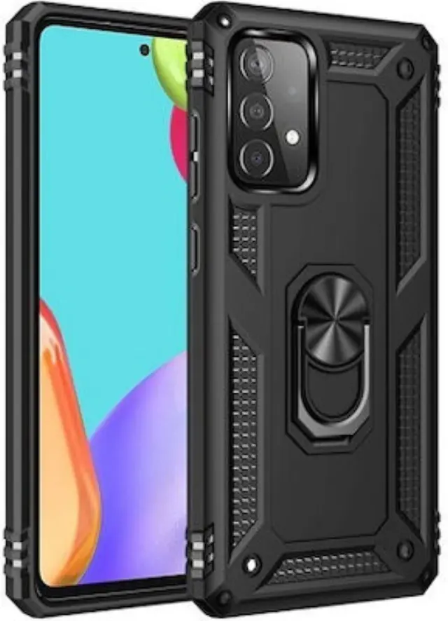 Hybrid Shockproof Armor για Samsung Galaxy A33 5G Case With Rotating Ring - Μαύρο