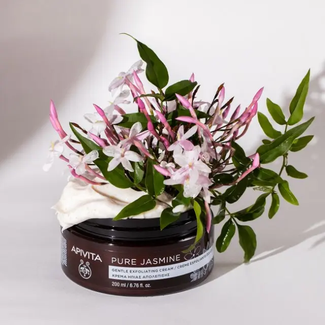 Apivita Pure Jasmine Κρέμα Ήπιας Απολέπισης με Άρωμα Γιασεμί, 200ml 2