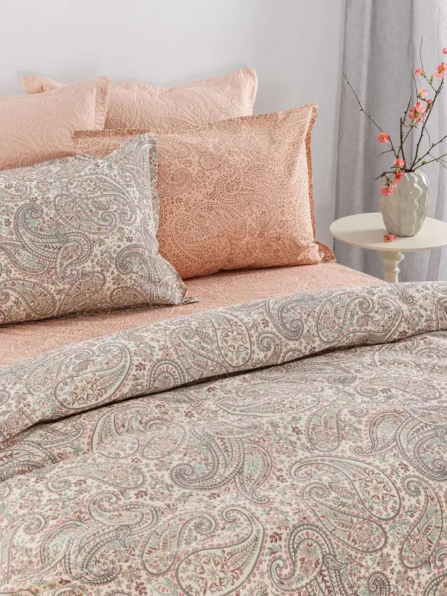 Σετ Σεντόνια 270x260 King Size Estella Palamaiki STE101 Σάπιο Μήλο-Καφέ Χωρίς Λάστιχο50% Tencel-50% Βαμβάκι 2