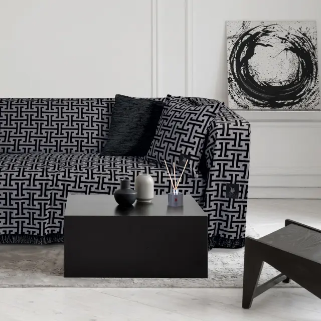 Ριχτάρι Τριθέσιο 180Χ300 Essential Greenwich Polo Club 3901 Γκρι-Μαύρο