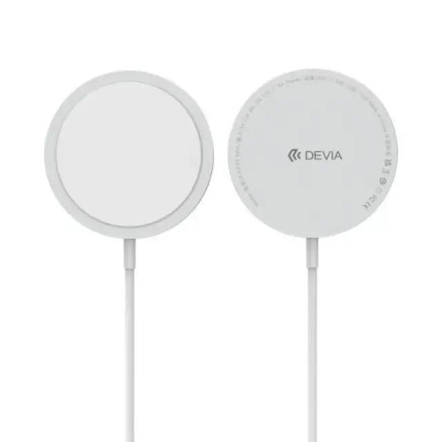 Ασύρματος Φορτιστής Devia EA239 15W για Smartphones Smart Ασημί N62103