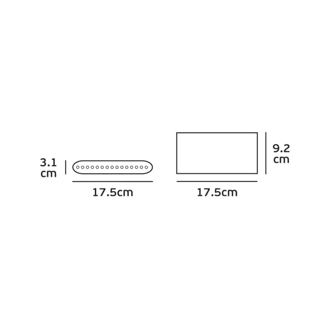 Emos Φωτιστικό Led τοίχου Up/down 6W 3000K IP54 17.5x9.2x3.1cm ανθρακί 2