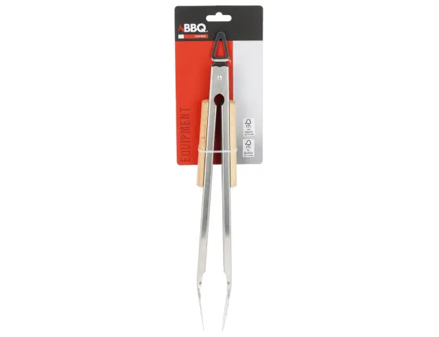 Τσιμπίδα ψησίματος BBQ με ξύλινη λαβή - 37cm C83506020 2