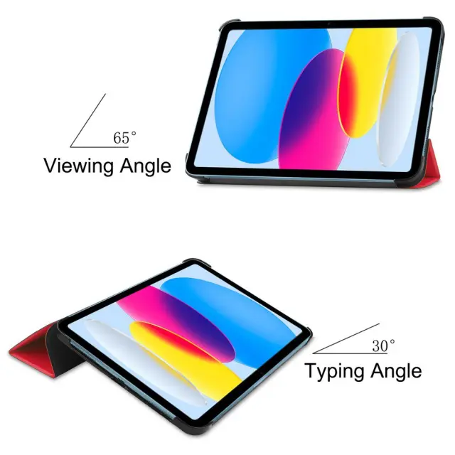 Flip Cover Θήκη για iPad 10.9"/ iPad 11 2025-Red OEM 2