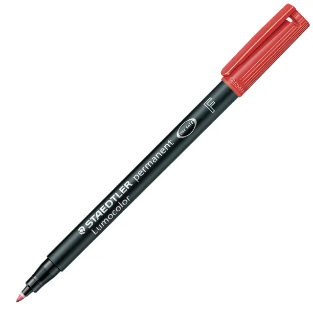 Μαρκαδόρος Ανεξίτηλος Staedtler Lumocolor Permanent Fine 0.6mm - Κόκκινο