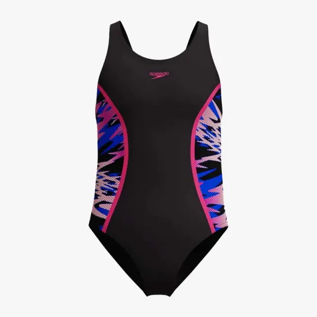Speedo Girl's HyperBoom Splice Muscleback Swimsuit Μαύρο - Ροζ 8A000259002 (Speedo) - 116