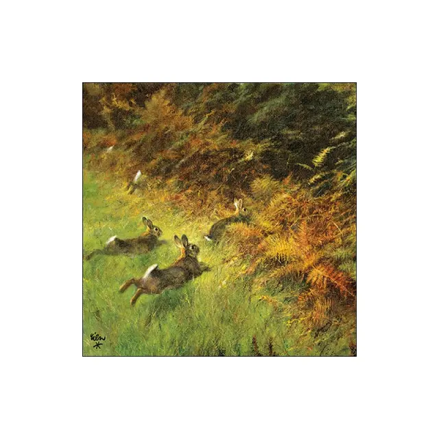Χαρτοπετσέτα για decoupage, 1τεμ, Running Rabbits