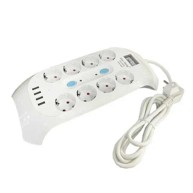 Qiao Sheng Πολύμπριζο 8 Θέσεων 10Α/250V-2500W 2m NO:3278 - Smart power 8 power socket 290027 2