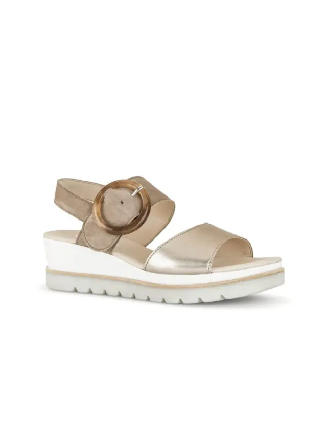 Gabor Πέδιλα Γυναικείο δέρμα/δέρμα Nubuck Μπεζ GAB/64645 62-PUDER 2
