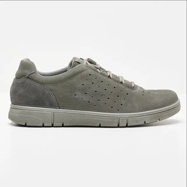 Imac Sneakers Ανδρικό δέρμα Nubuck Γκρί IMA/351360 GRIGIO