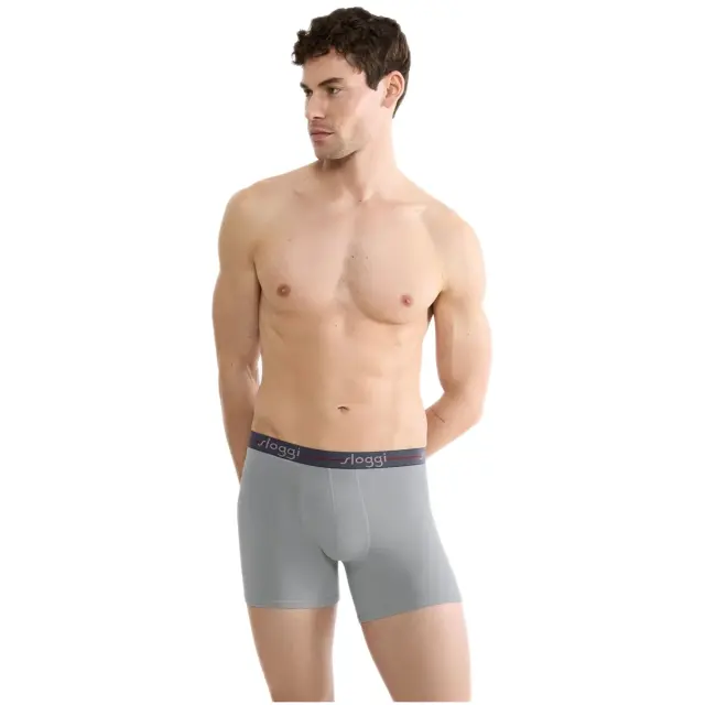 Sloggi Ανδρικό Boxer Start Short Box - Διπλό Πακέτο, Χρώμα Black Combination 2