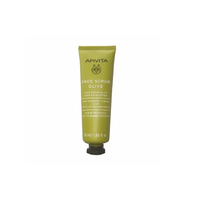 Apivita Face Scrub with Olive Deep Exfoliating, Scrub Προσώπου με Ελιά για Βαθιά Απολέπιση 50ml