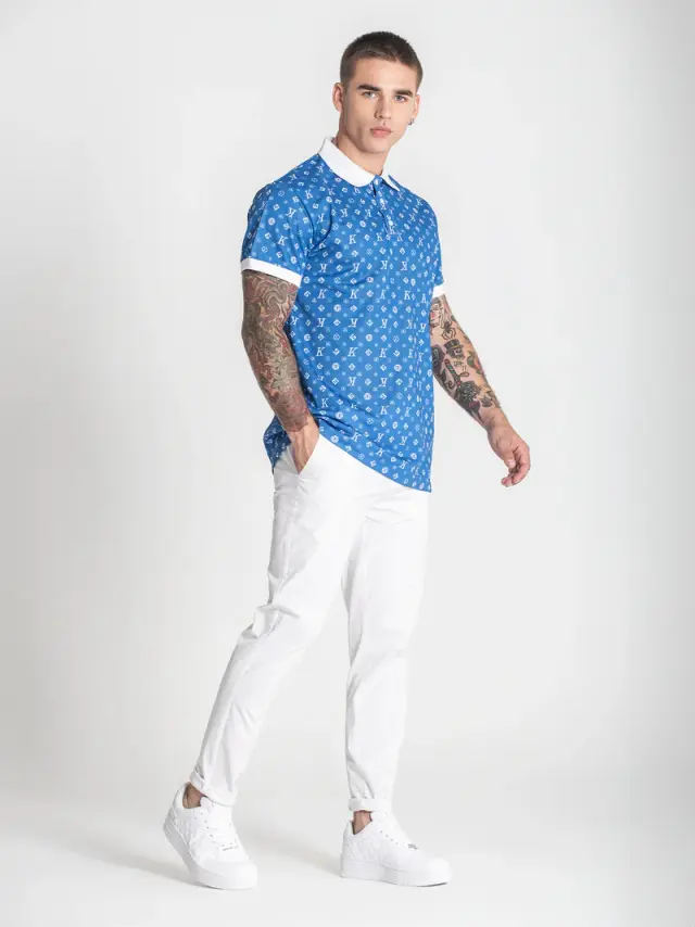 Gianni Kavanagh Ανδρικό MANIA Pique Polo Shirt - Blue - M 3