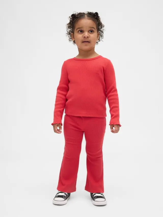 Κόκκινο babyGap Mix and Match Rib Flare Legging Κολάν Modern red - 3YRS