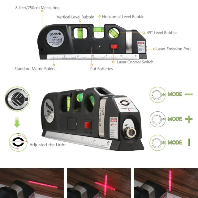 Τριπλό laser αλφάδι και μέτρο - Levelpro 3-εύκολη τοποθέτηση πλακιδίων και δαπέδων 2