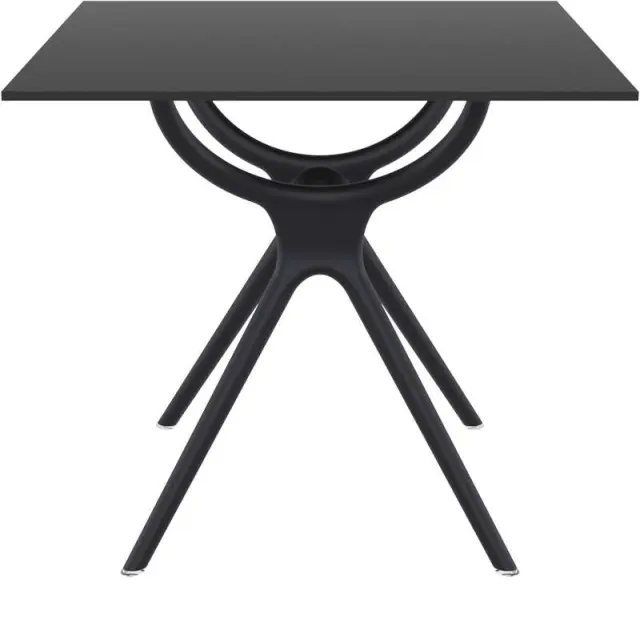 Τραπέζι AIR Μαύρο PP/HPL 80x80x74cm 2