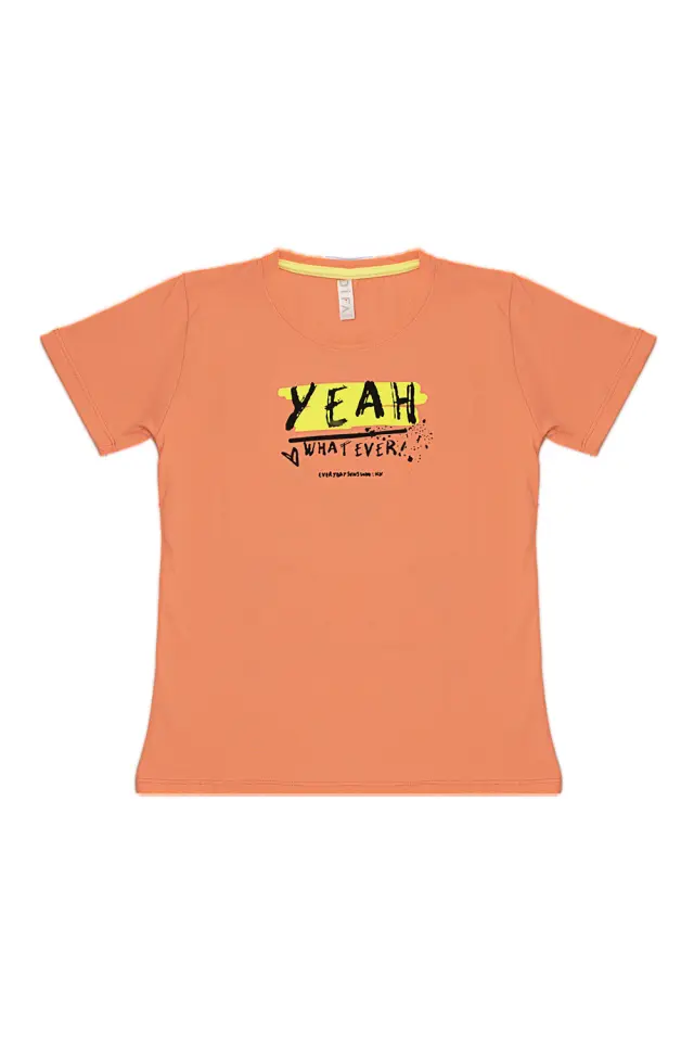 T-Shirt Kid Yeah Whatever Πορτοκαλί