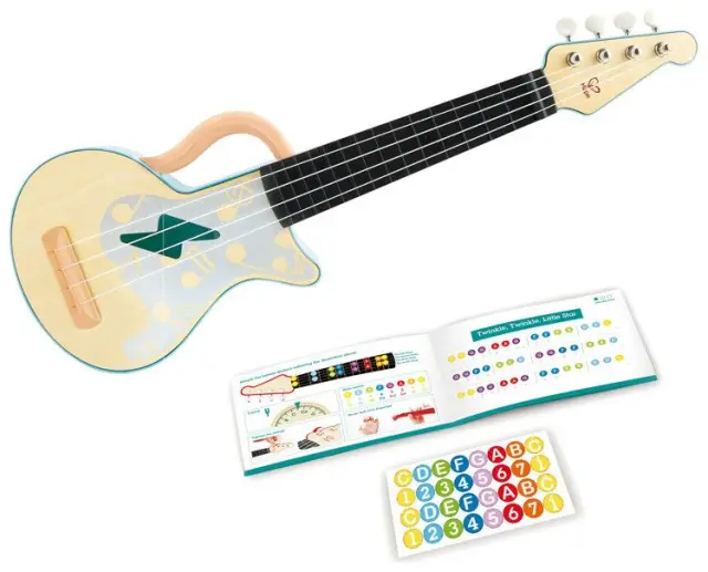 Hape Ξύλινη Κιθάρα Γιουκαλίλι Rock N Roll (E0626)