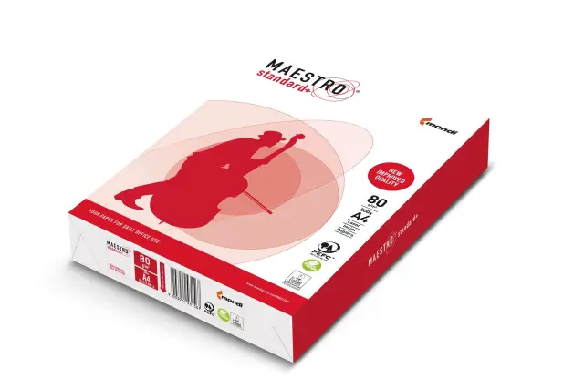Paper copier office Maestro Standard Plus class B 94918A80 (A4 80g-m2 500 sheets paper white, matte)