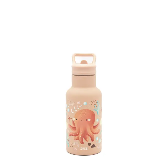 Sassi Ανοξείδωτο Μπουκάλι Θερμός με Καλαμάκι 350ml Slurpy The Octopus