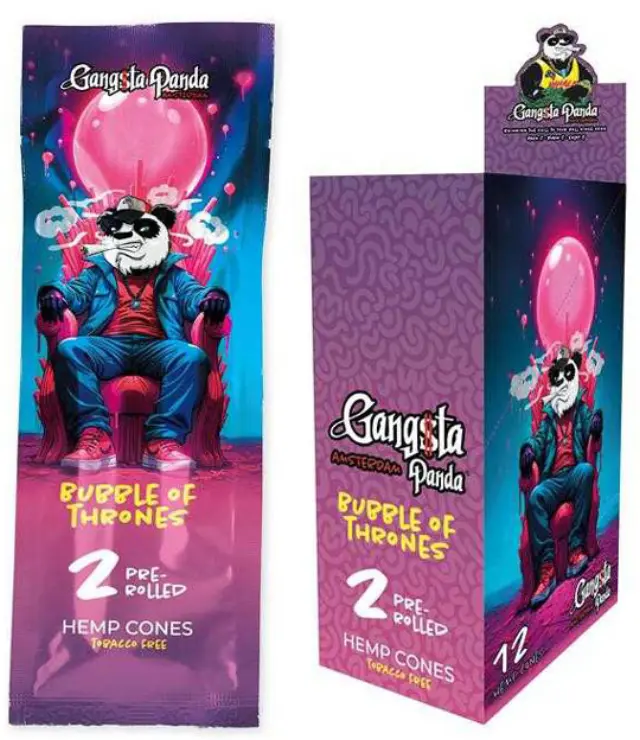 Gangsta Panda Blunt Wraps Πουρόφυλλα - Bubblegum 2φ.