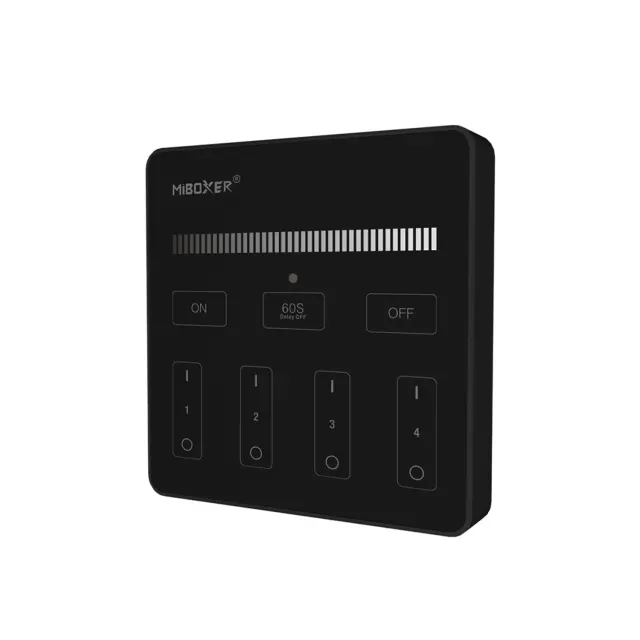 ΕΛΕΓΚΤΗΣ LED ΜΟΝΟΥ ΧΡΩΜΑΤΟΣ 4 ΖΩΝΩΝ ACA A-B1-B ΜΑΥΡΟΣ IP20 / A-B1-B 2
