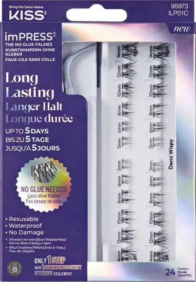 Kiss imPRESS Press-on Long Lasting 01 Ψεύτικες Βλεφαρίδες 1 Ζευγάρι - 01