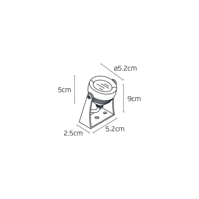 Φωτιστικό Κήπου LED Bit 5W 3000K Μαύρο IP65 Κινητό 3
