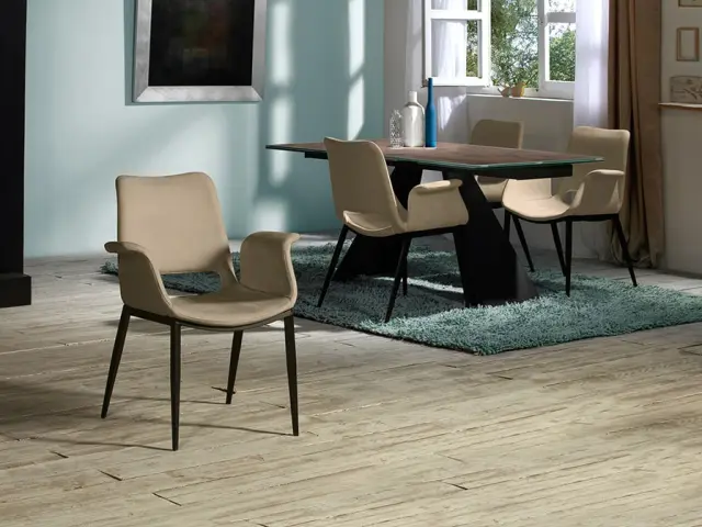 Sowa 863964 – Μπεζ Πολυθρόνα με Μαύρη Μεταλλική Βάση & Υφασμάτινη Επένδυση 3