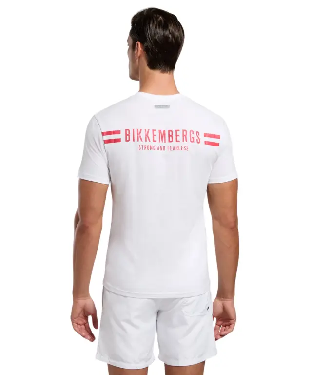 Bikkembergs - Ανδρικό T-shirt Κοντομάνικο BKK3MTS04-WHITE Λευκό 2