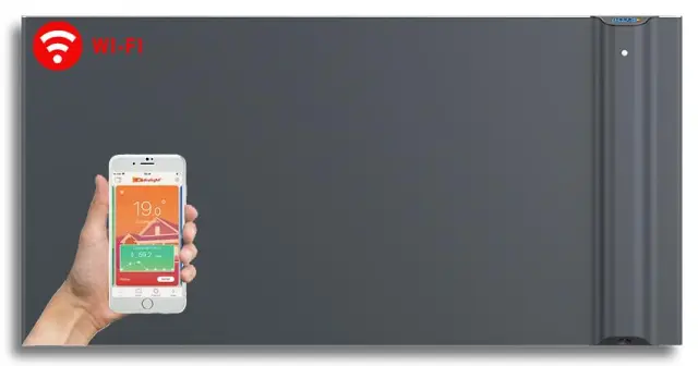 Radialight Klima WiFi 1500 Watt Ανθρακί - Ψηφιακός Θερμοπομπός Διπλής Λειτουργίας
