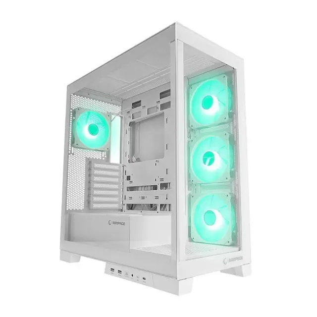 Rampage PC Case Hydra V2 Midi Tower ARGB White (HYDRAV2-WHITE)