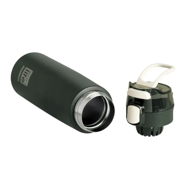 Ecolife® -Ανοξείδωτο Μπουκάλι Θερμός 550ml- Dark Green.