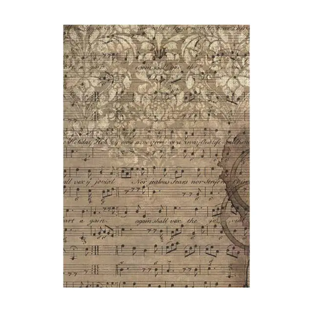 Σετ 8 ριζόχαρτα ντεκουπάζ Stamperia 10.5×14.8cm, Backgrounds, Music 2