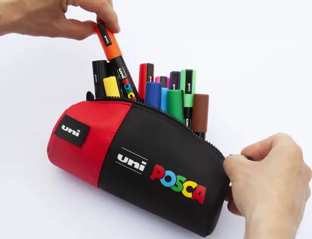 Κασετίνα Posca με διαστάσεις 20x8cm - Δεν περιλαμβάνονται μαρκαδόροι - ΚόκκινοPC PENCIL CASE RED 3