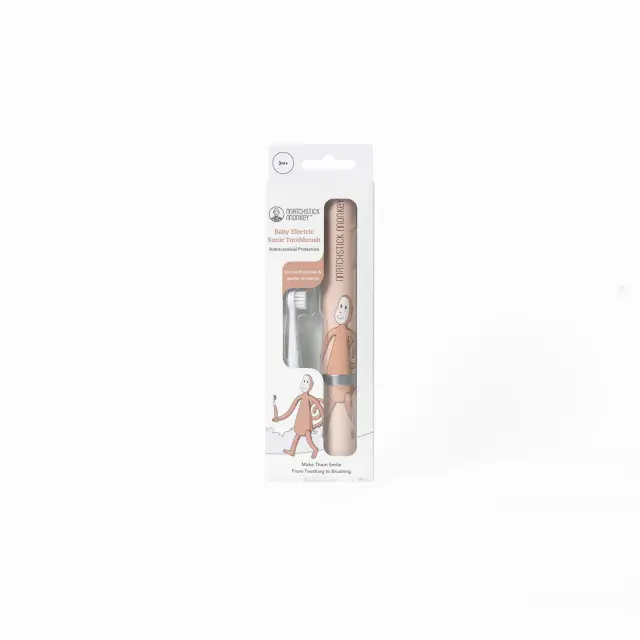MATCHSTICK MONKEY BABY ELECTRIC SONIC TOOTHBRUSH - MONKEY PINK
