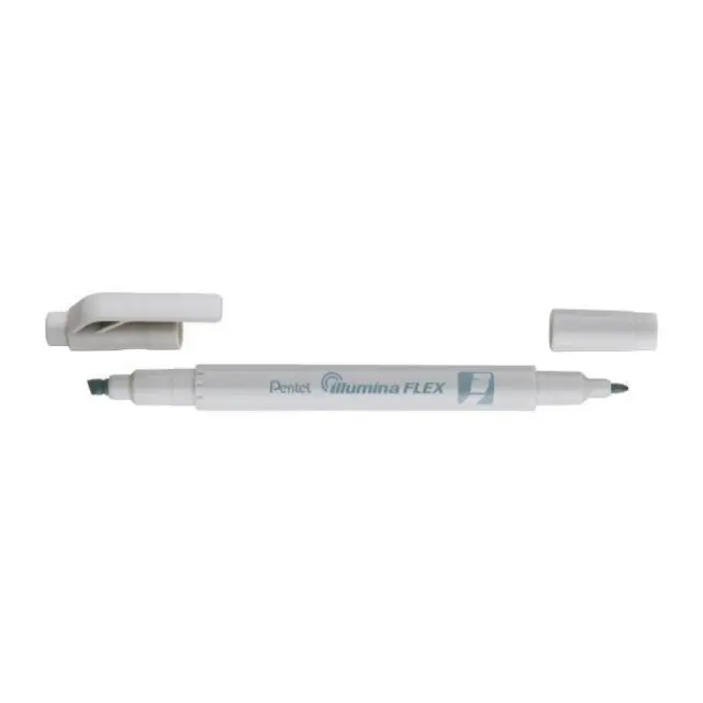 Pentel Illumina Μαρκαδόρος Υπογράμμισης 2πλής Όψεως Pastel Grey (SLW11P-NE)